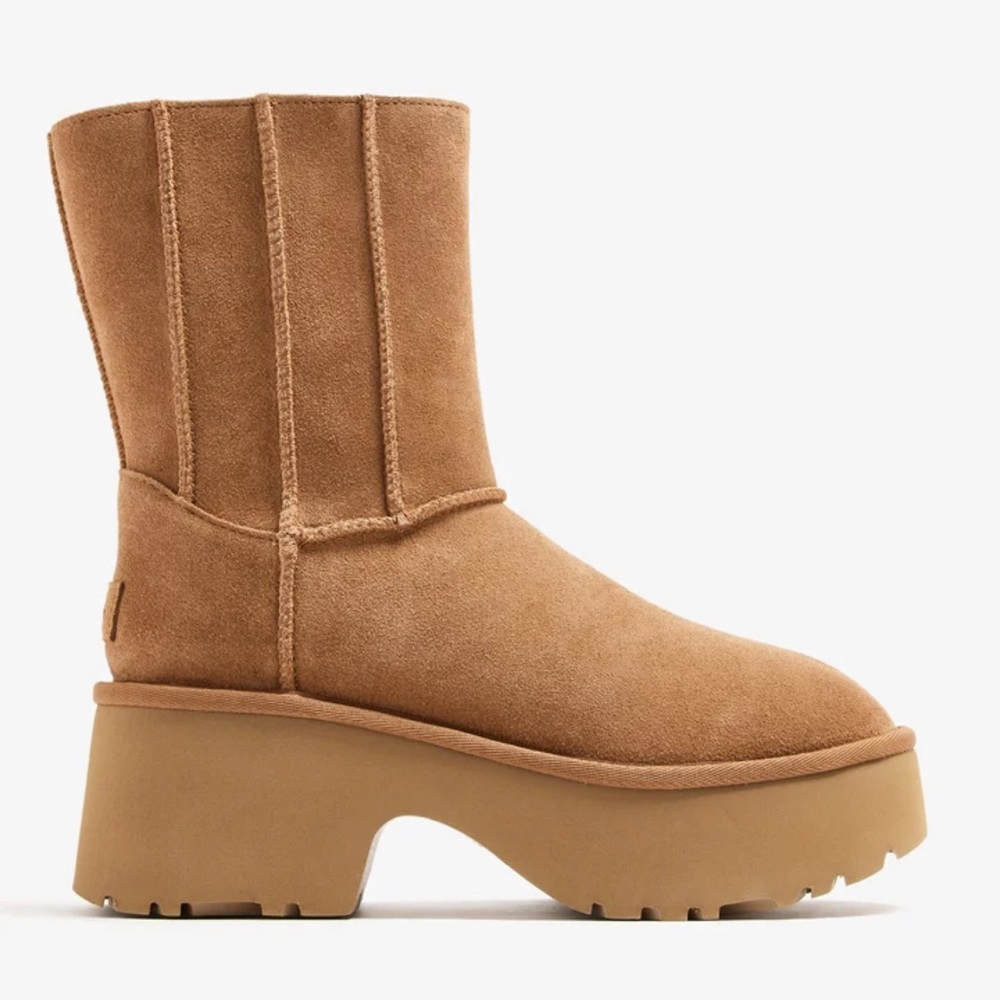 UGG Chestnut Suede Platform Boots